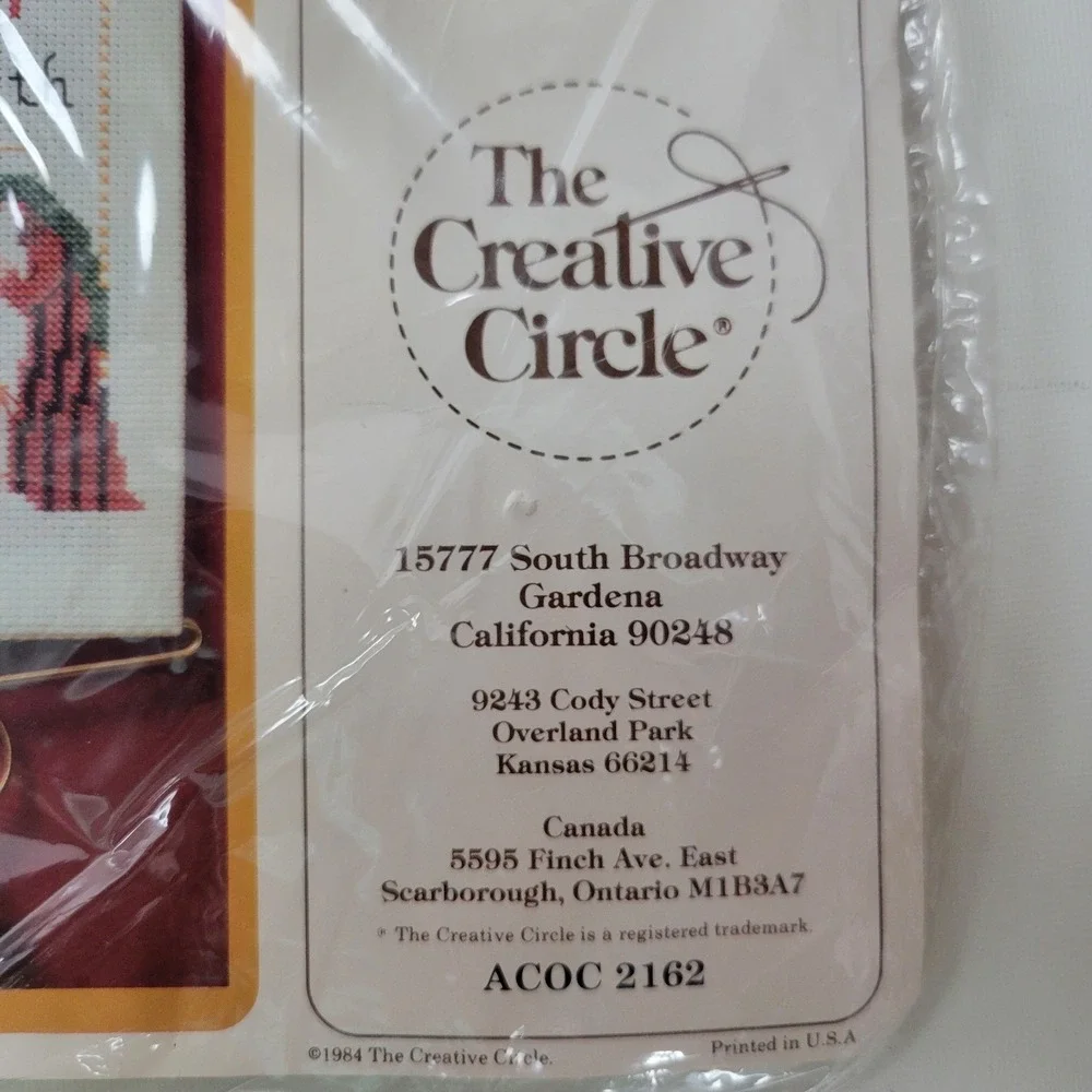 Vintage 1984 The Creative Circle Christmas Joy Bellpull Cross Stitch Kit 2162